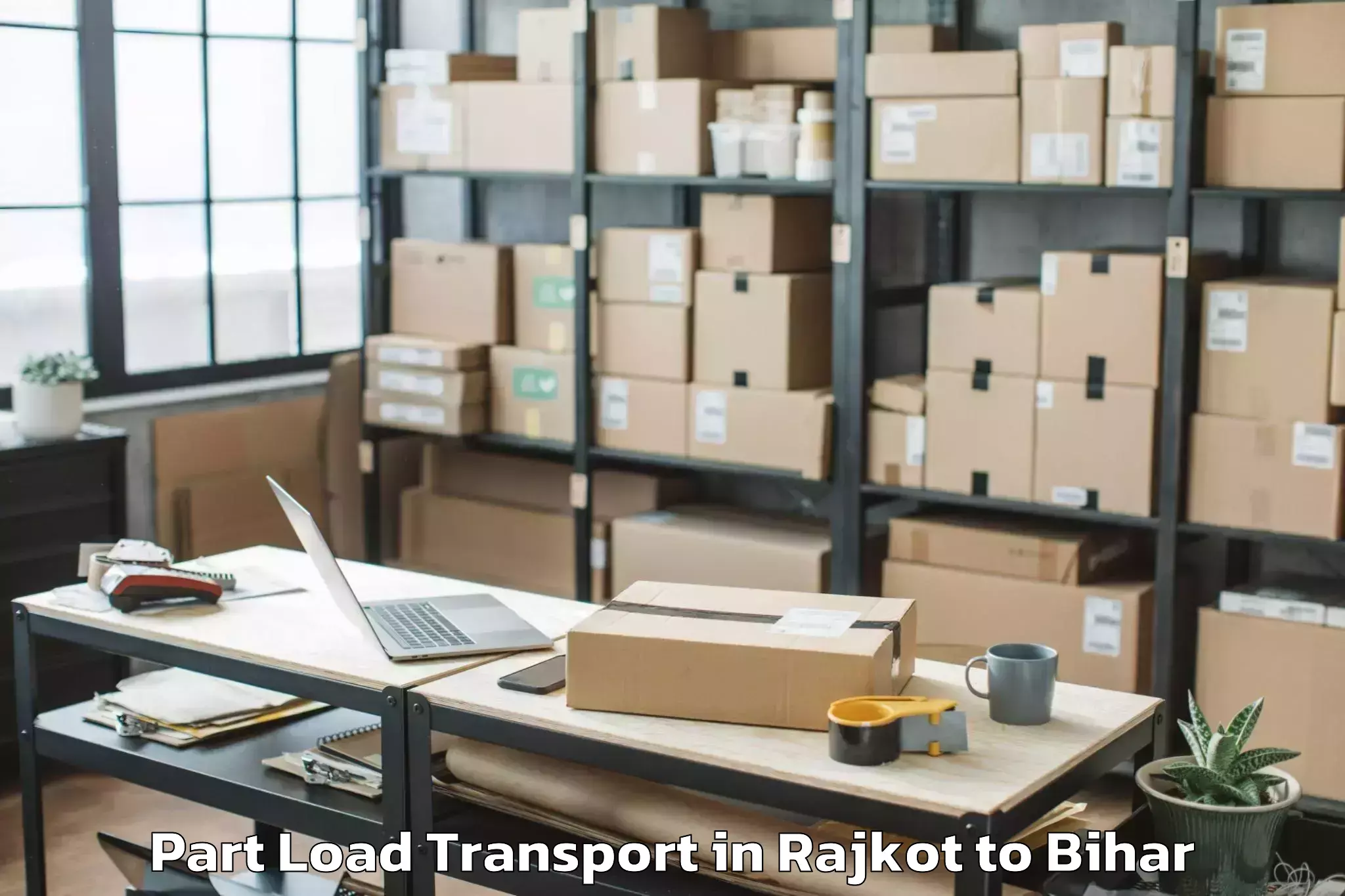 Rajkot to Bahadurganj Part Load Transport Booking